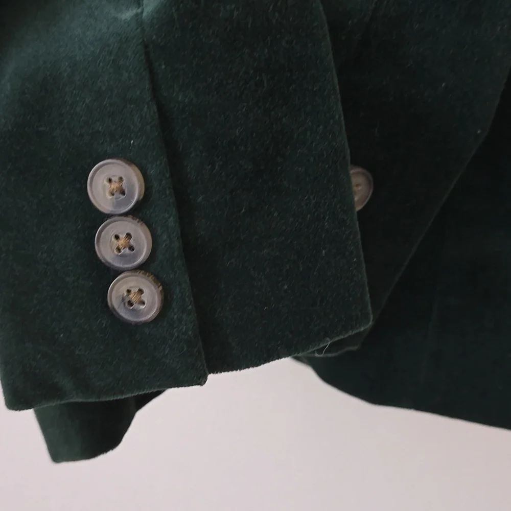 Janie and Jack Velvet Blazer Green Boys Size 4